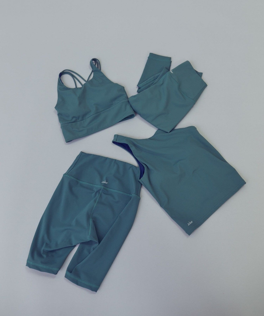 Julier 【定番】YOGA FITハーフレギンス／UVカット・吸汗速乾・ホットヨガ対応・水着・水陸両用 グリーン