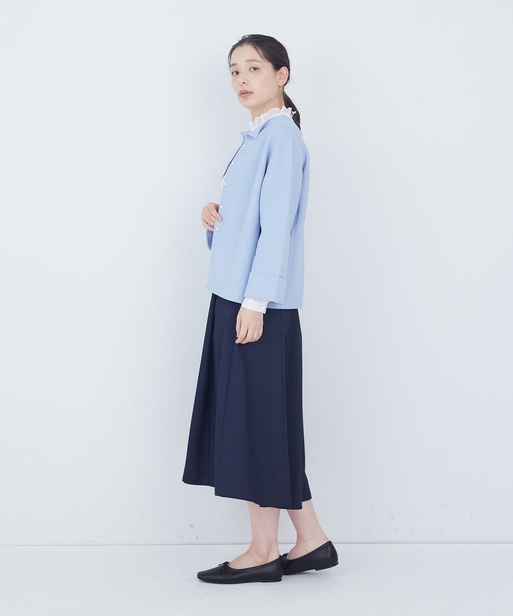 ADIEU TRISTESSE 【2way】COTTON FORTホールガーメントニットカーディガン サックスブルー