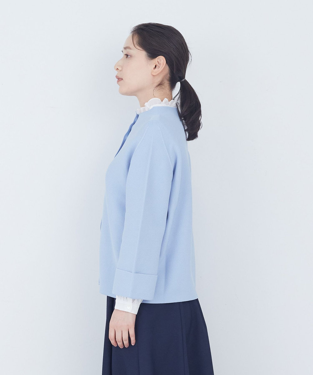 ADIEU TRISTESSE 【2way】COTTON FORTホールガーメントニットカーディガン サックスブルー