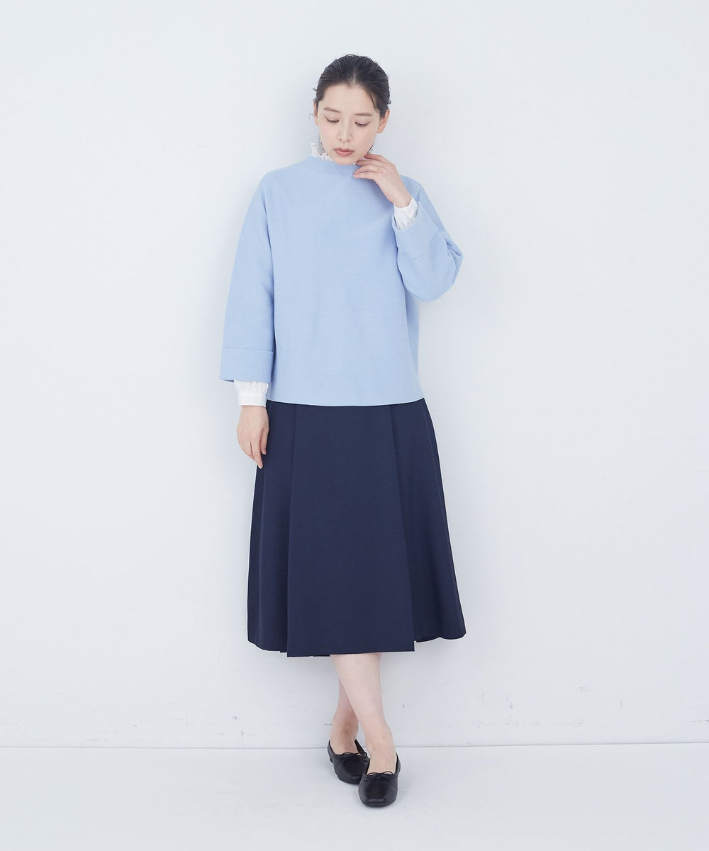 ADIEU TRISTESSE 【2way】COTTON FORTホールガーメントニットカーディガン サックスブルー