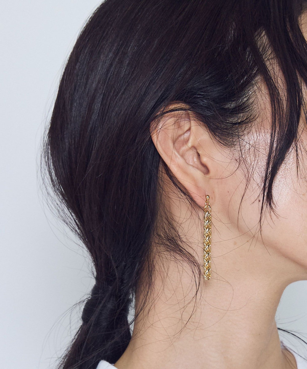 1er Arrondissement ＜SHUU（ シュウ）＞"玲 REI"チェーンピアス ゴールド
