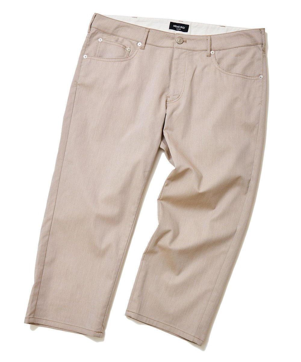 MEN'S BIGI COOLMAXドビーストレッチクロップドパンツ ベージュ