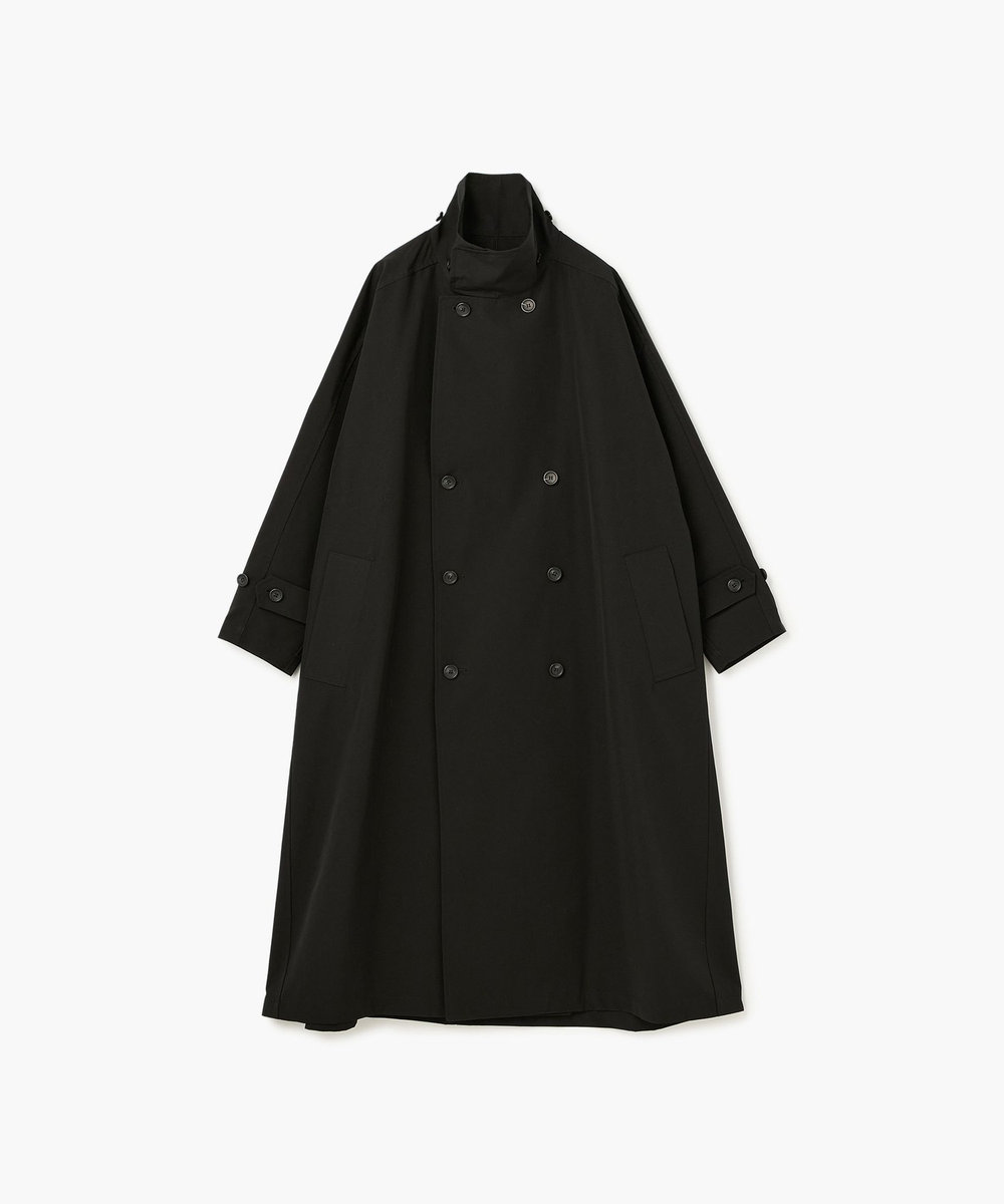 endalence リサイクルタフタロングコート ブラック