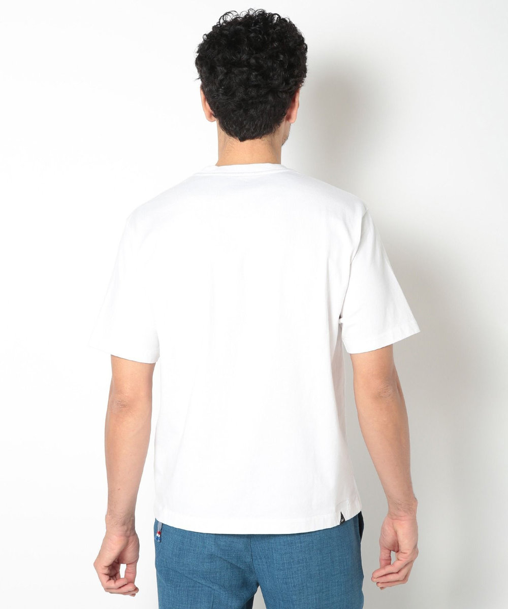 MEN'S BIGI 【DENHAM/デンハム】別注グラデーションロゴ刺繍Tシャツ ホワイト