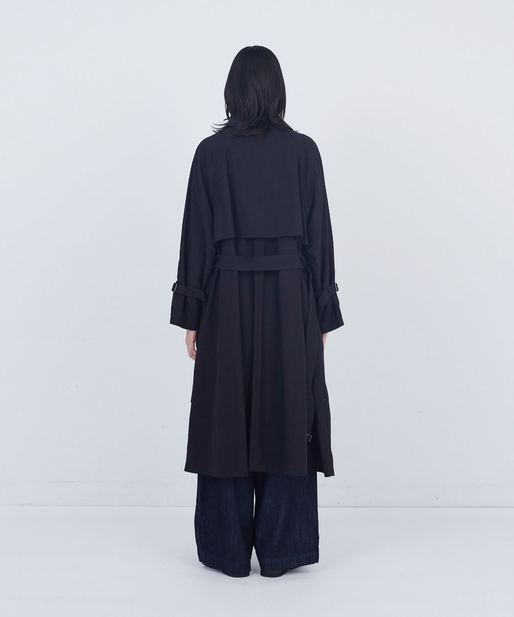ADIEU TRISTESSE ライナー付きトレンチコート ブラック