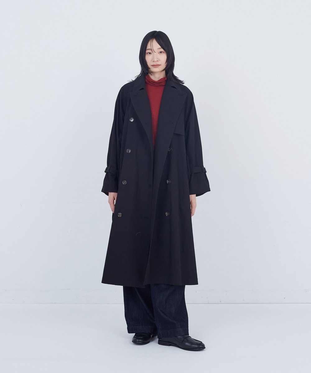 ADIEU TRISTESSE ライナー付きトレンチコート ブラック
