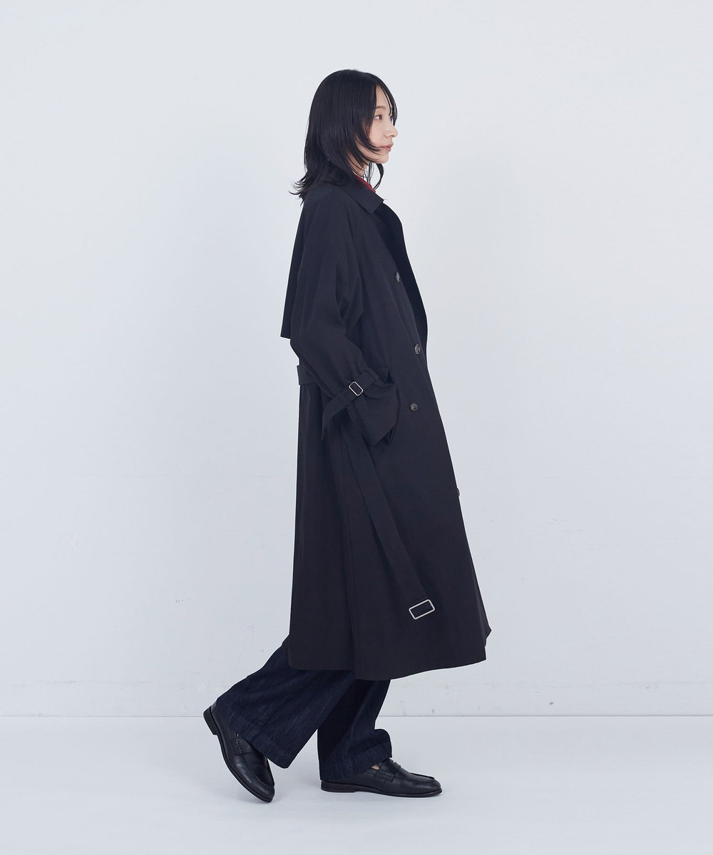 ADIEU TRISTESSE ライナー付きトレンチコート ブラック