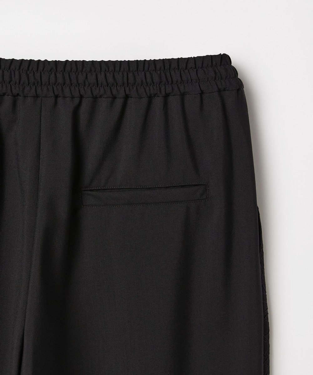 DÉPAREILLÉ VISCORSE WOOL LACE PANTS / ヴィスコースウールレースパンツ ブラック