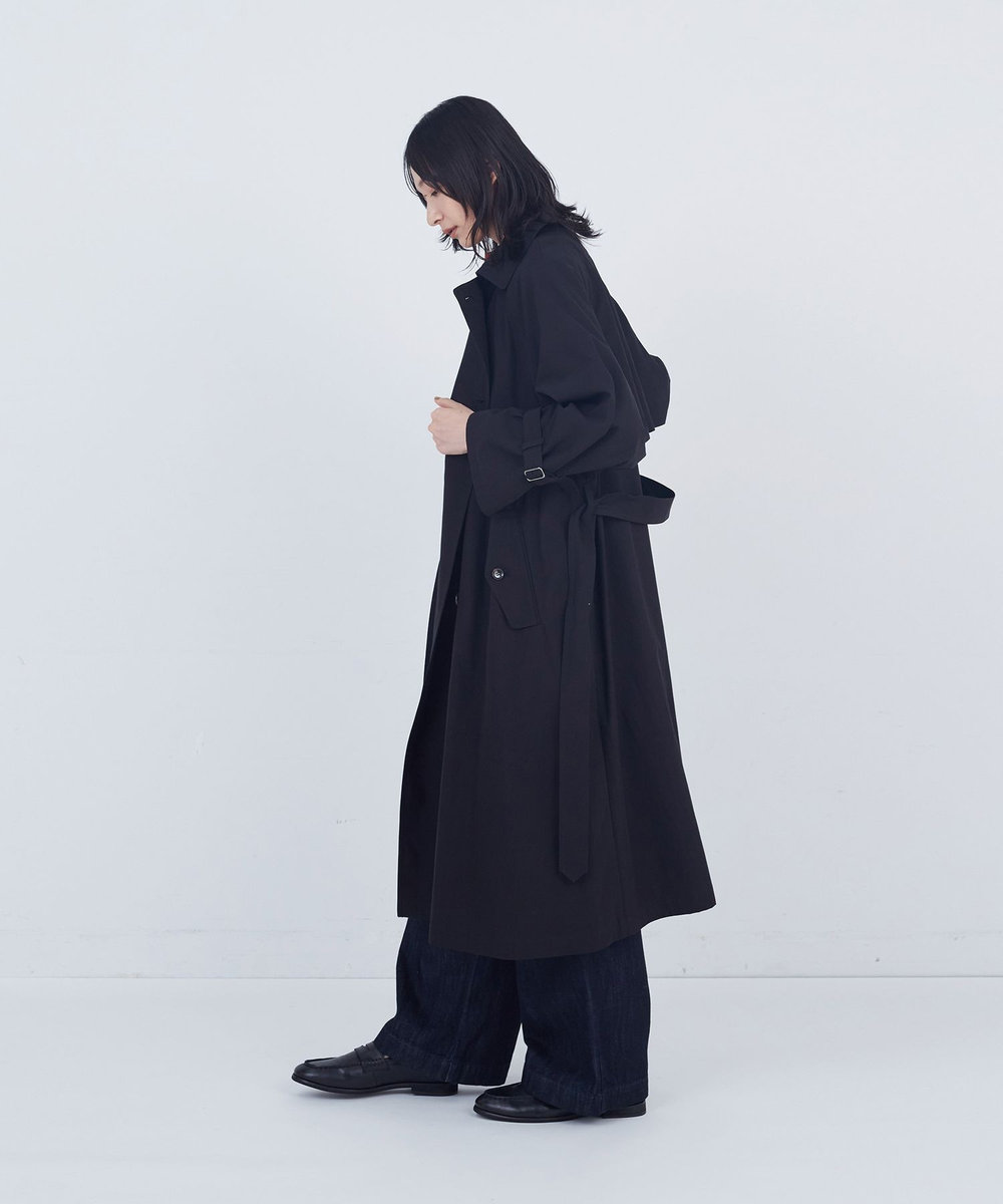 ADIEU TRISTESSE ライナー付きトレンチコート ブラック