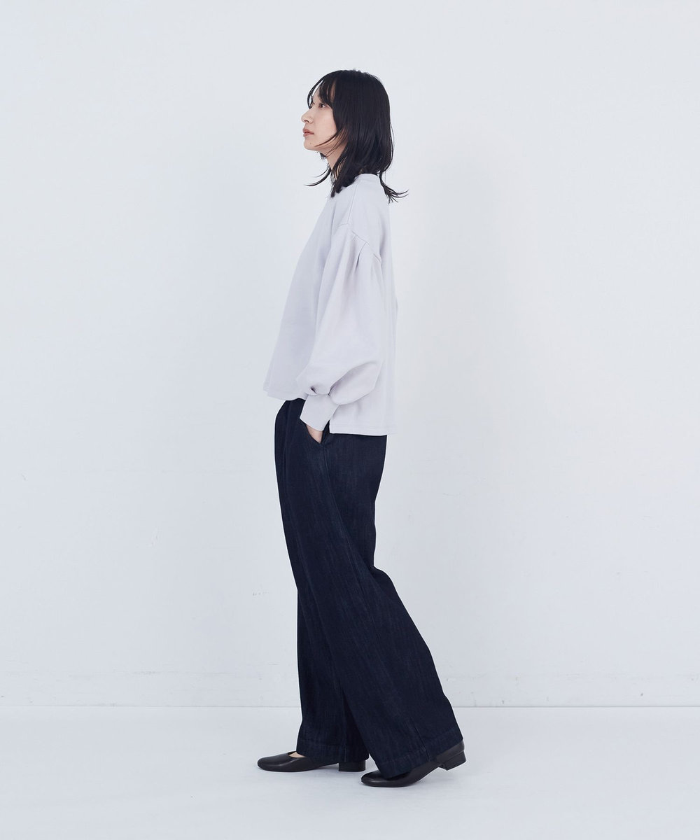 ADIEU TRISTESSE ボリュームスリーブカットソープルオーバー グレー