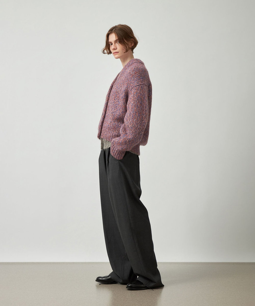 DÉPAREILLÉ MOHAIR LAME CARDIGAN / モヘヤラメカーディガン ワイン