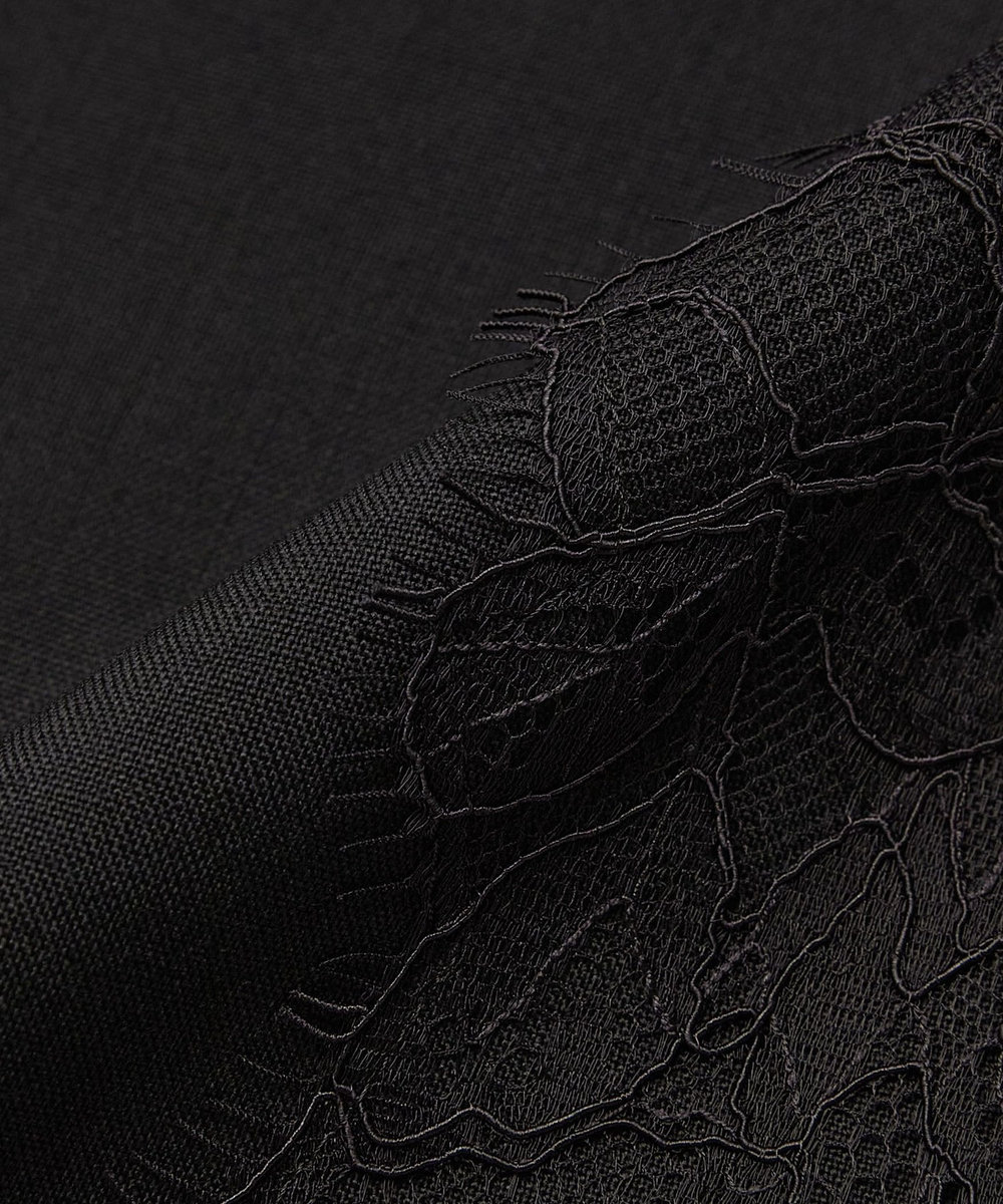 DÉPAREILLÉ VISCORSE WOOL LACE PANTS / ヴィスコースウールレースパンツ ブラック
