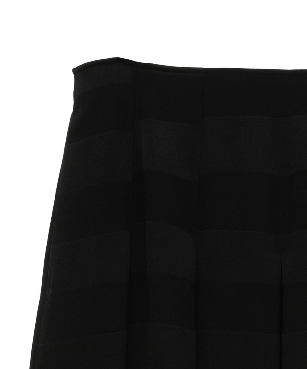 L'EQUIPE 【OUTLET限定】バックサテンボーダースカート ブラック
