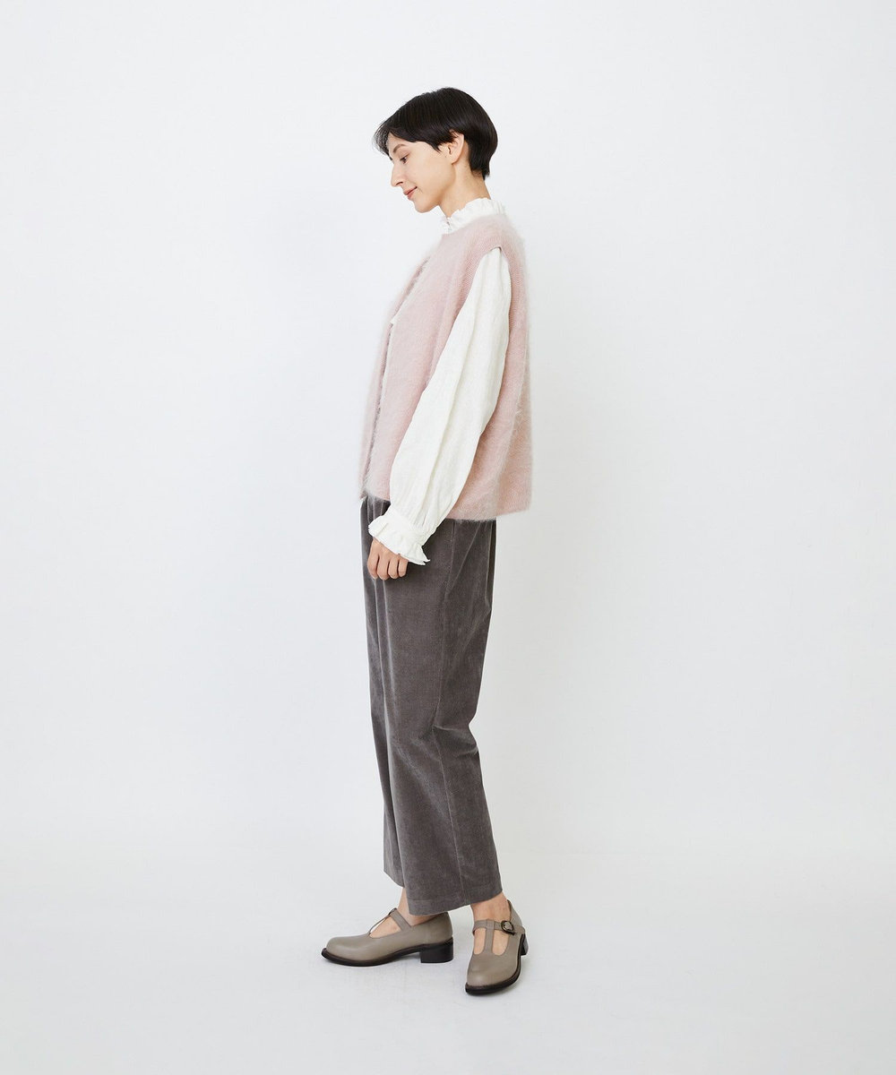 LOISIR カシミヤファー加工ベスト ピンク