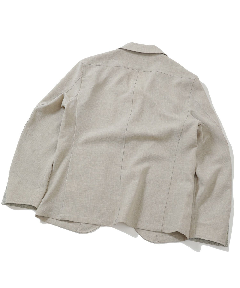 MEN'S BIGI ポリエステルブッチャーストレッチテーラードジャケット＜セットアップ対応＞ ベージュ