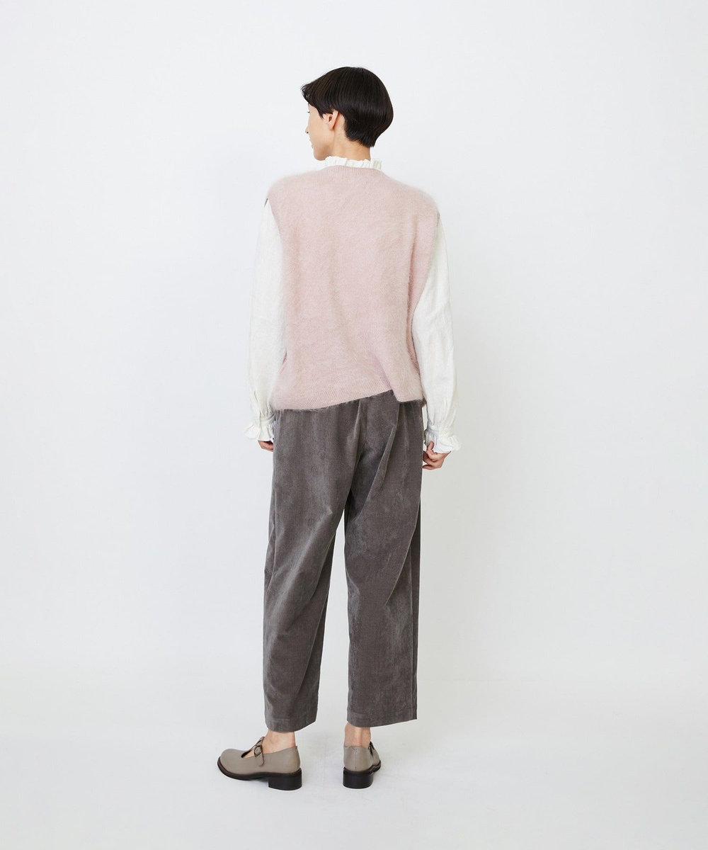LOISIR カシミヤファー加工ベスト ピンク