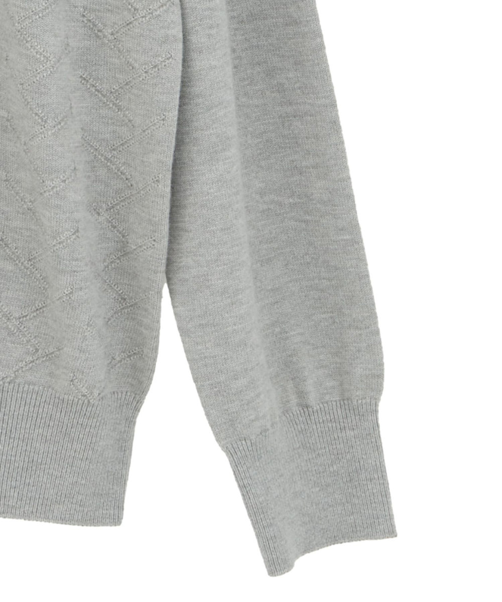MEN'S BIGI 【ACTIVE TAILOR/アクティブテイラー】12Gジャカードタートルネックニット グレー