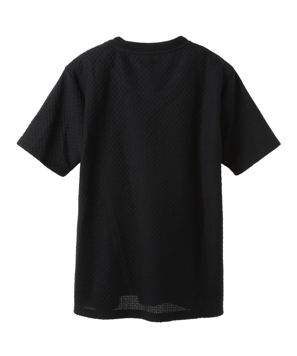 MEN'S BIGI シャーリングジャカードクルーネックカットソー ブラック