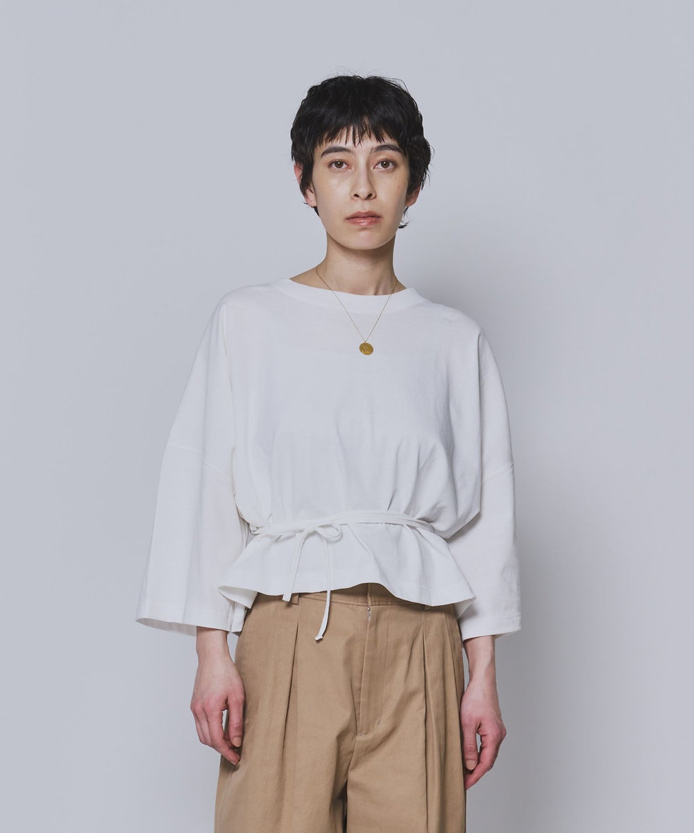 1er Arrondissement ＜INSCRIRE（アンスクリア）＞別注エプロンTシャツ ホワイト