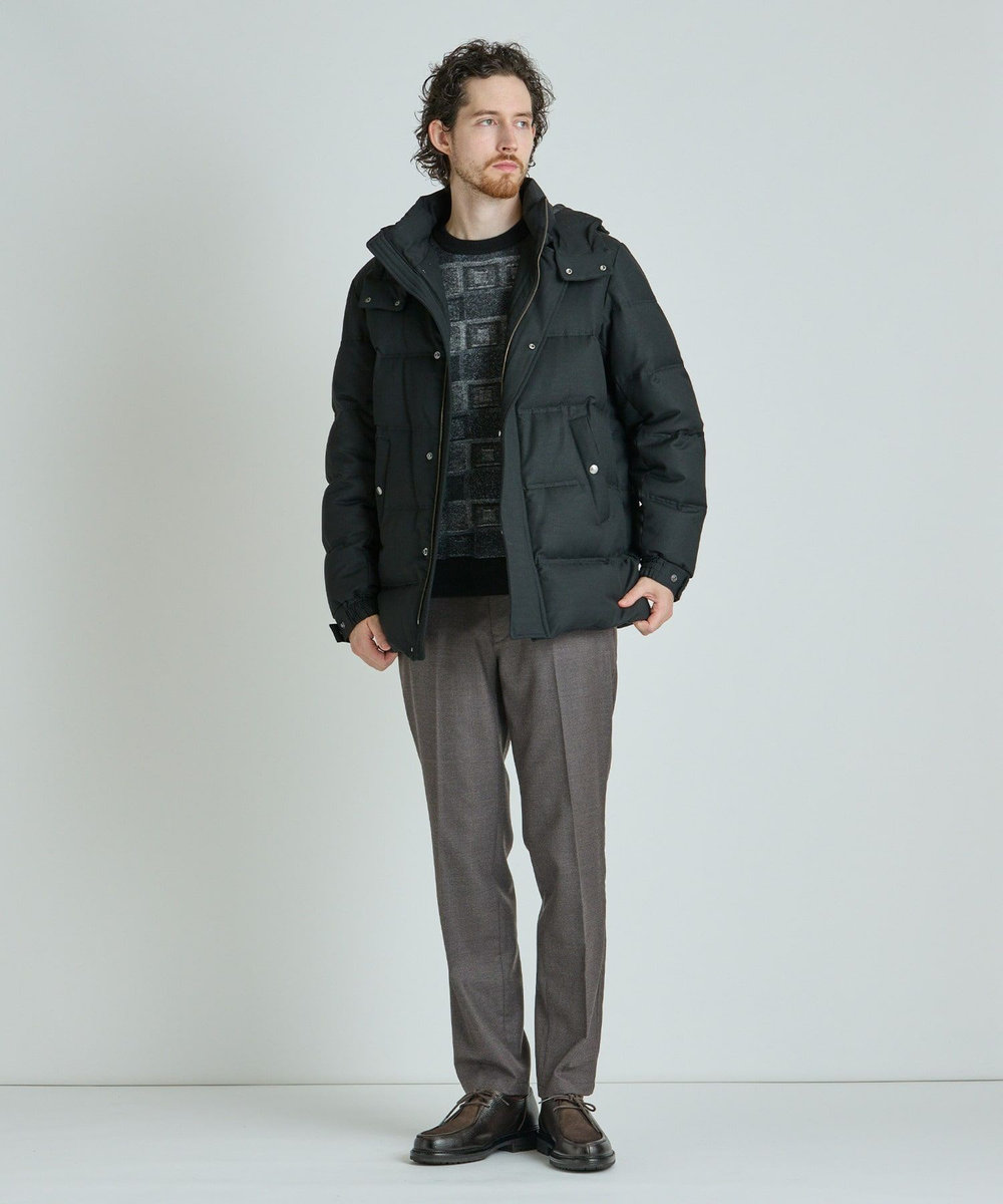 MEN'S BIGI TRシャンブレー ダウンジャケット＜撥水加工＞ ブラック