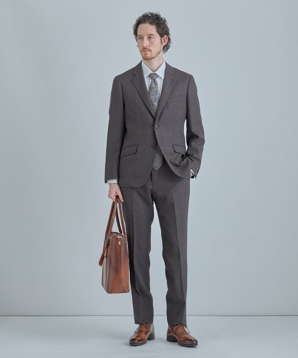 MEN'S BIGI 【SEEKER/シーカー】別注 ムラレザー2wayトート&ショルダーバッグ キャメル