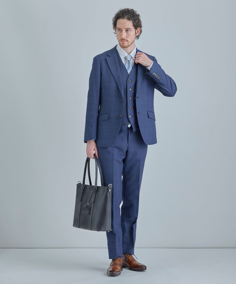 MEN'S BIGI 【SEEKER/シーカー】別注 ムラレザー2wayトート&ショルダーバッグ ブラック