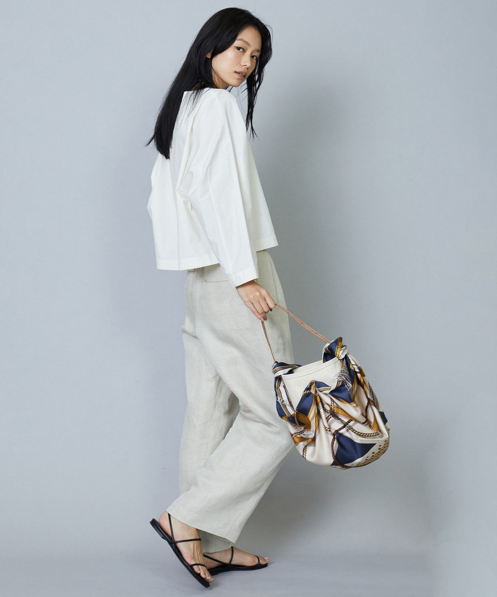 1er Arrondissement レーヨンリネンツイルワイドパンツ ベージュ