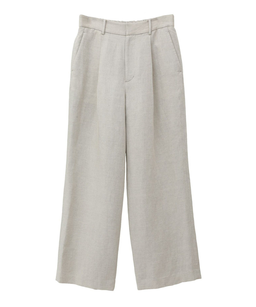 1er Arrondissement レーヨンリネンツイルワイドパンツ ベージュ
