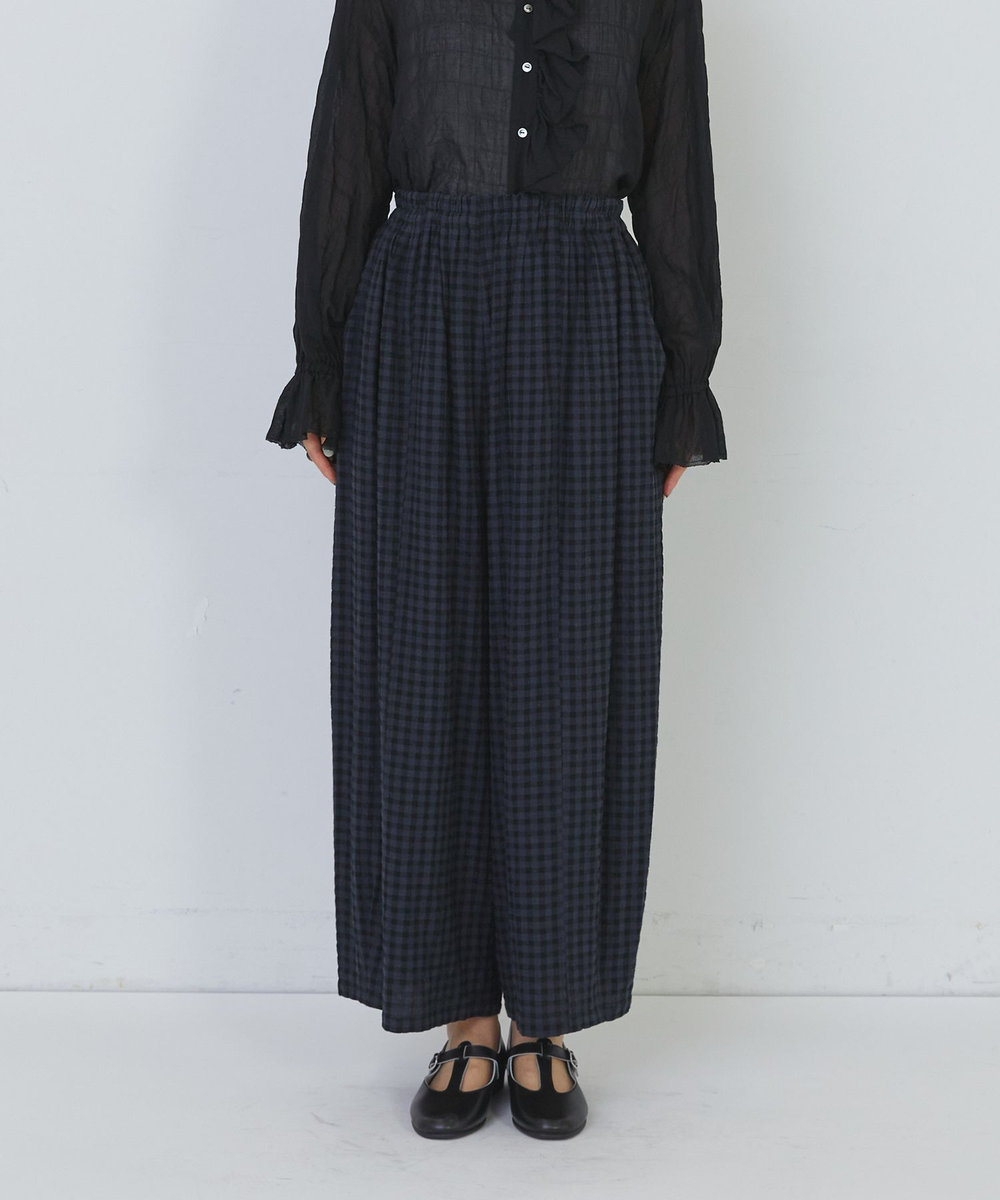 congés payés ADIEU TRISTESSE 【FAVE】シャーリングワイドロングサルエルパンツ ブルー系その他