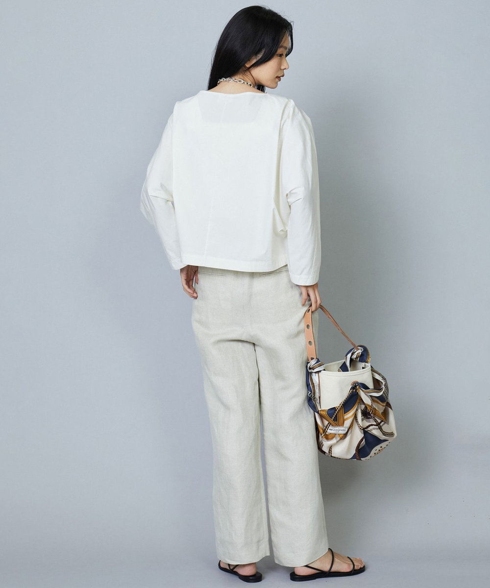1er Arrondissement レーヨンリネンツイルワイドパンツ ベージュ