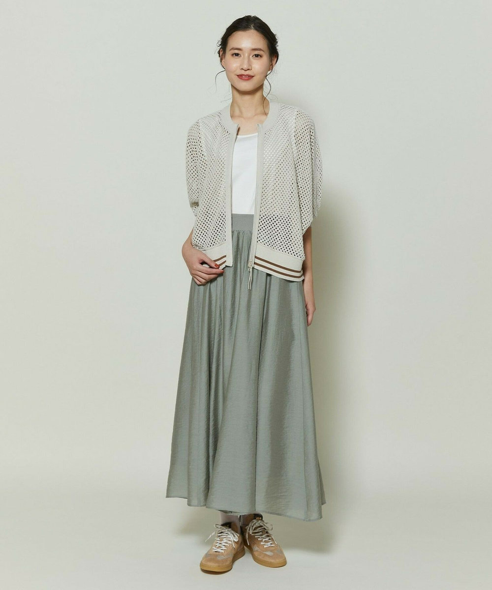 L'EQUIPE GREEN 和紙メッシュショートブルゾン ベージュ