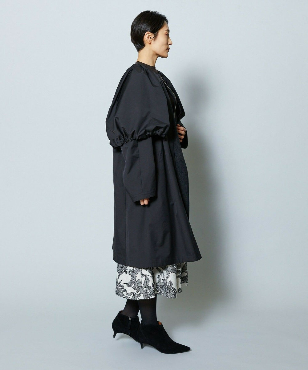 MOGA Collection MOGA Collection ポリエステルロングサテンコート ブラック