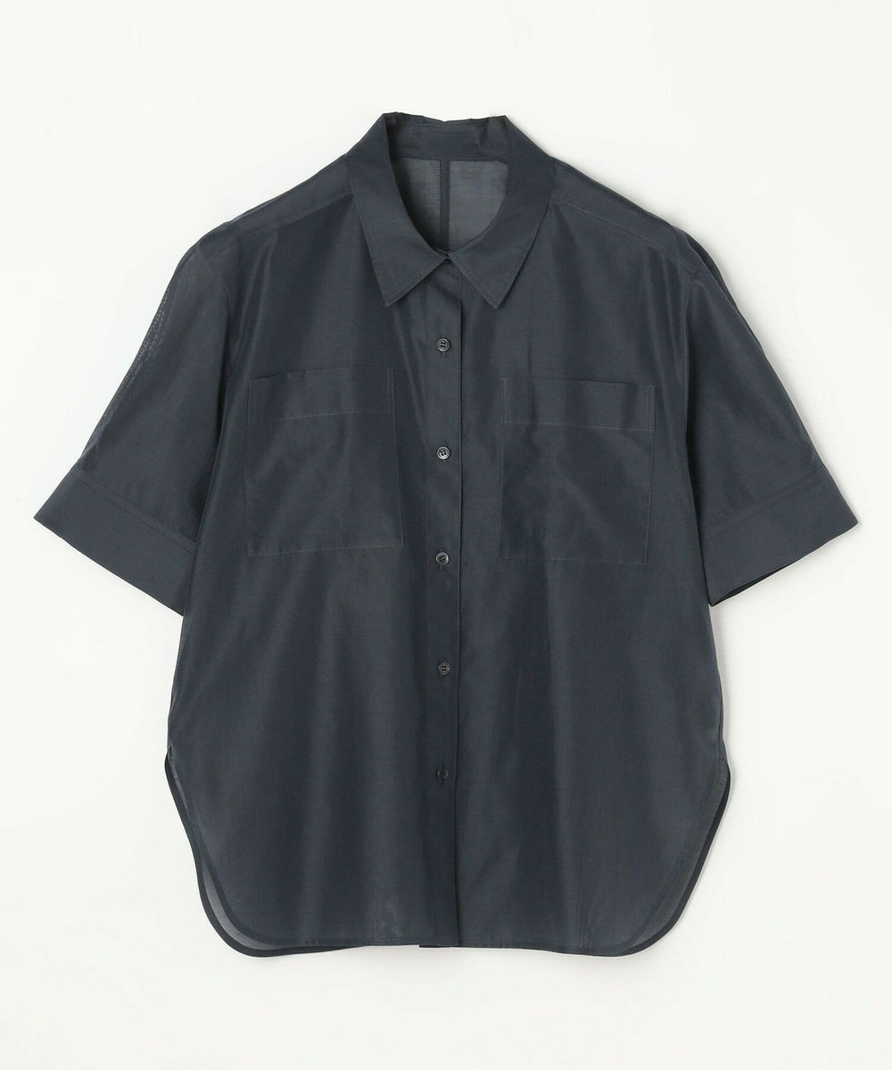 L'EQUIPE COUTURIER C/SEオーガンジーシャツ ネイビー
