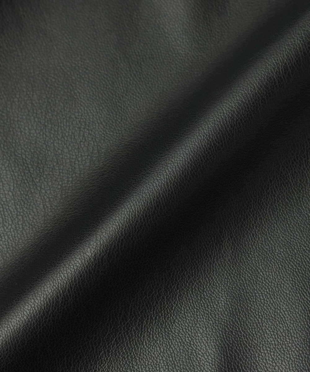 feerique feerique フェイクレザーストレッチブルゾン ブラック