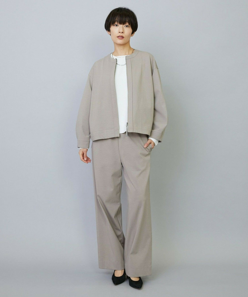 MOGA コットンナイロンポンチワイドパンツ サンドベージュ