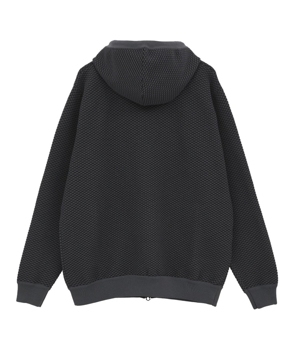 MEN'S BIGI ハニカムニット ジップパーカー ブラック系その他