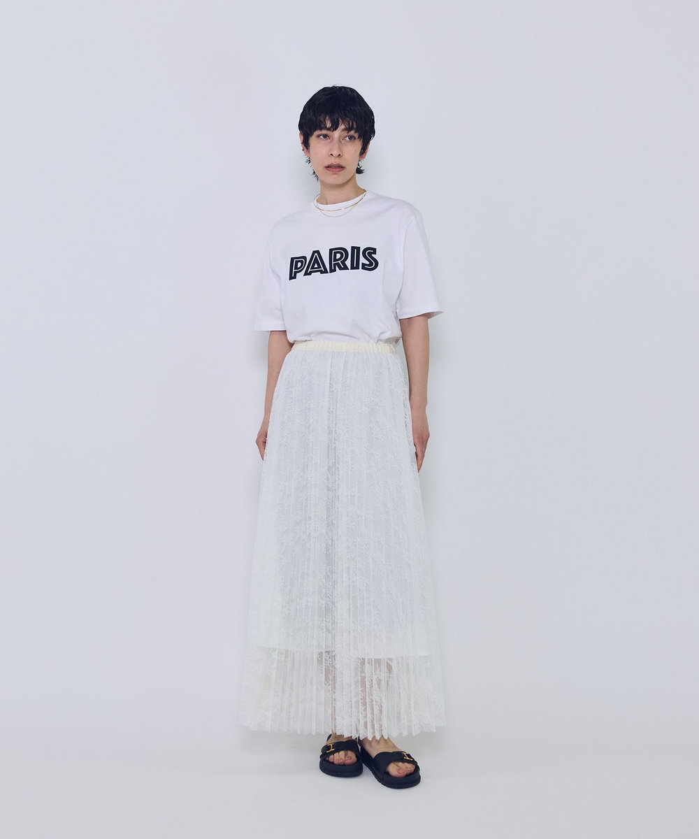 1er Arrondissement プリントTシャツ"PARIS" オフホワイト
