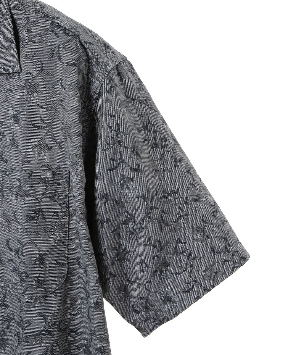 MEN'S BIGI ジャガードオープンカラーシャツ ライトグレー