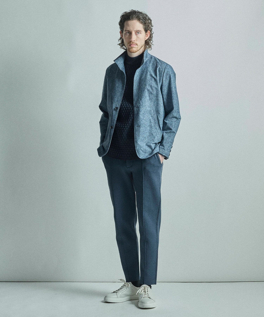 MEN'S BIGI 【ACTIVE TAILOR/アクティブテイラー】ミラノリブニットパンツ＜マシンウォッシャブル＞ ネイビー