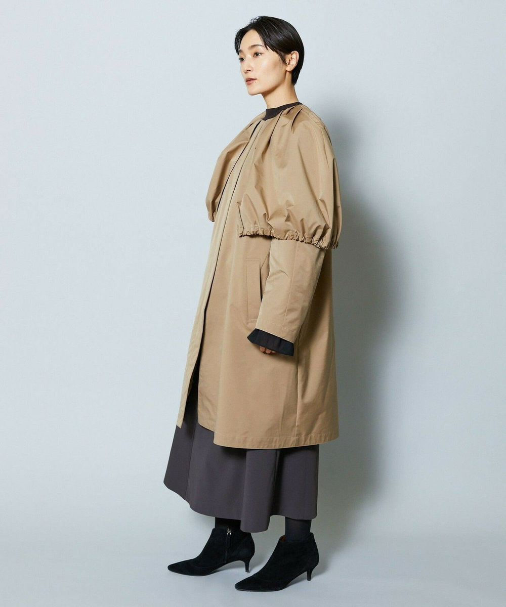 MOGA Collection MOGA Collection ポリエステルロングサテンコート ベージュ