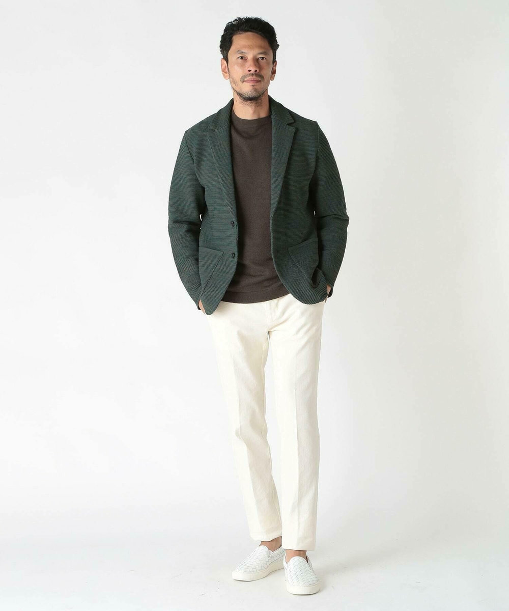 MEN'S BIGI 3色撚りニットジャケット グリーン