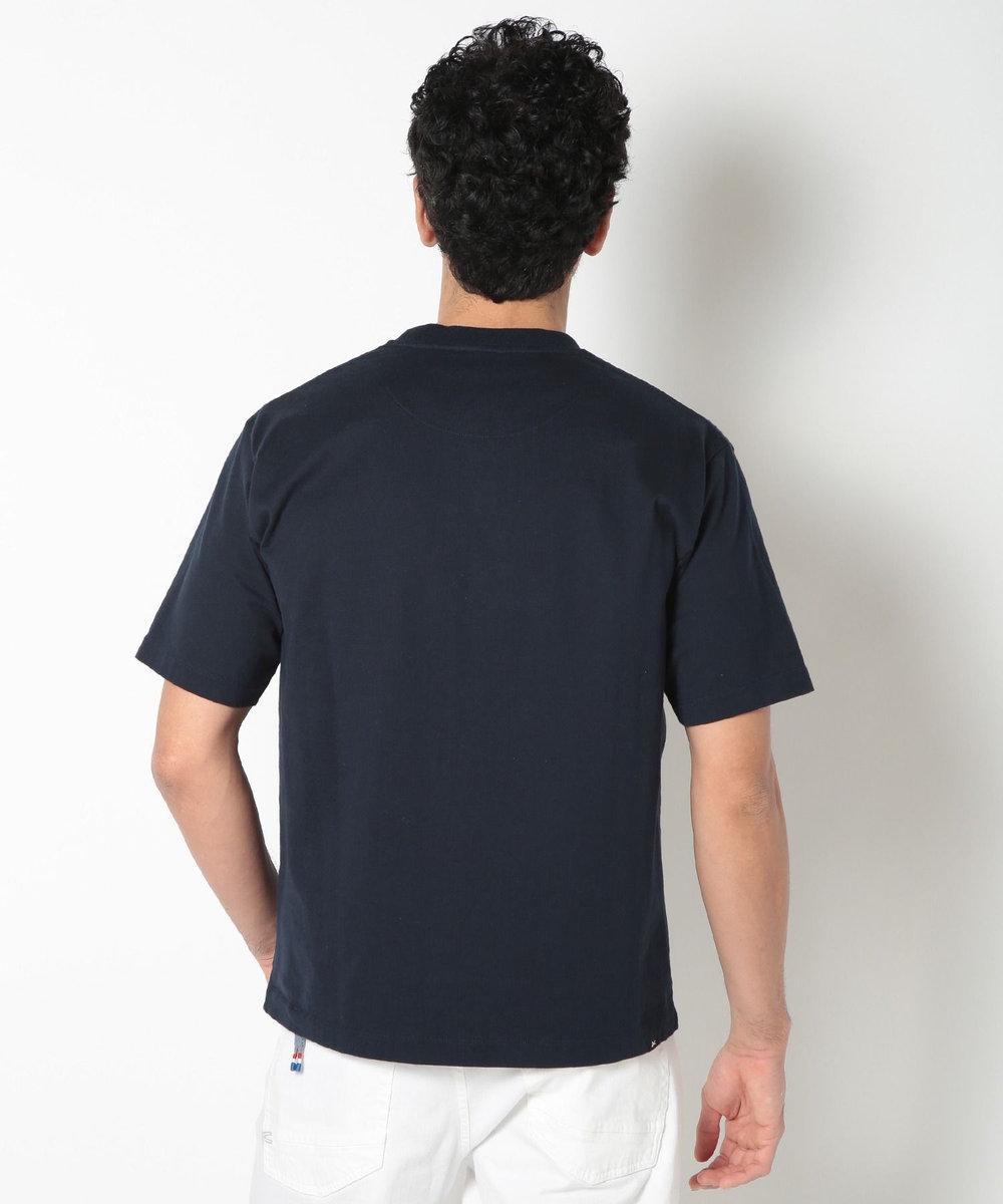 MEN'S BIGI 【DENHAM/デンハム】別注グラデーションロゴ刺繍Tシャツ ネイビー