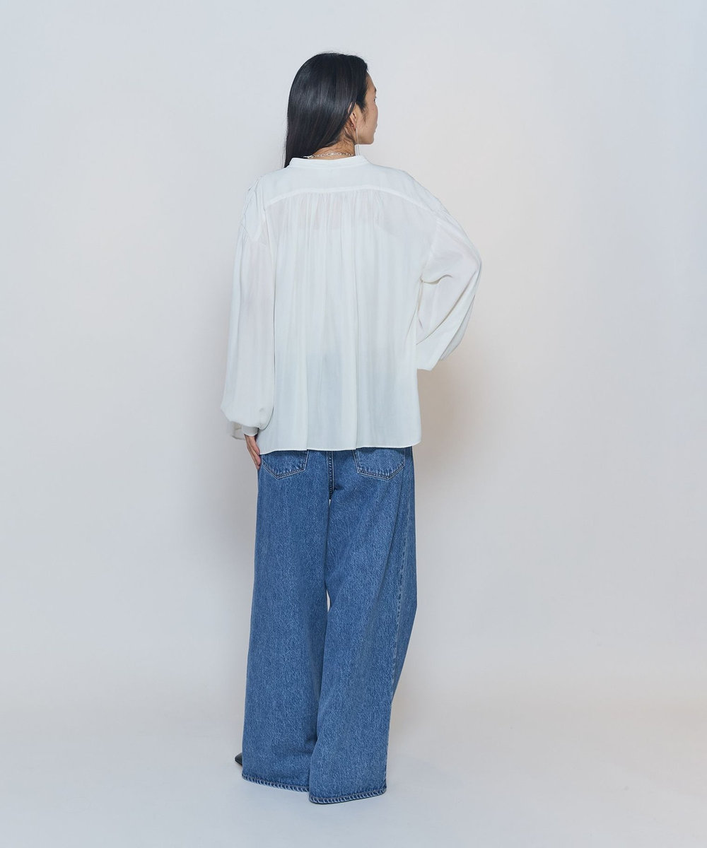 1er Arrondissement ギャザースキッパーブラウス オフホワイト