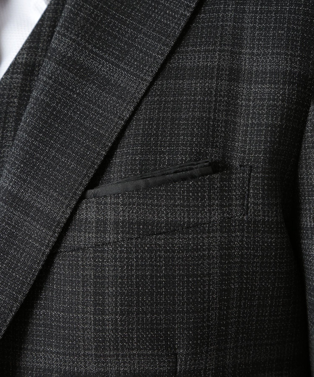 MEN'S BIGI 【ACTIVE TAILOR】ホップサックチェックジャケット グレー
