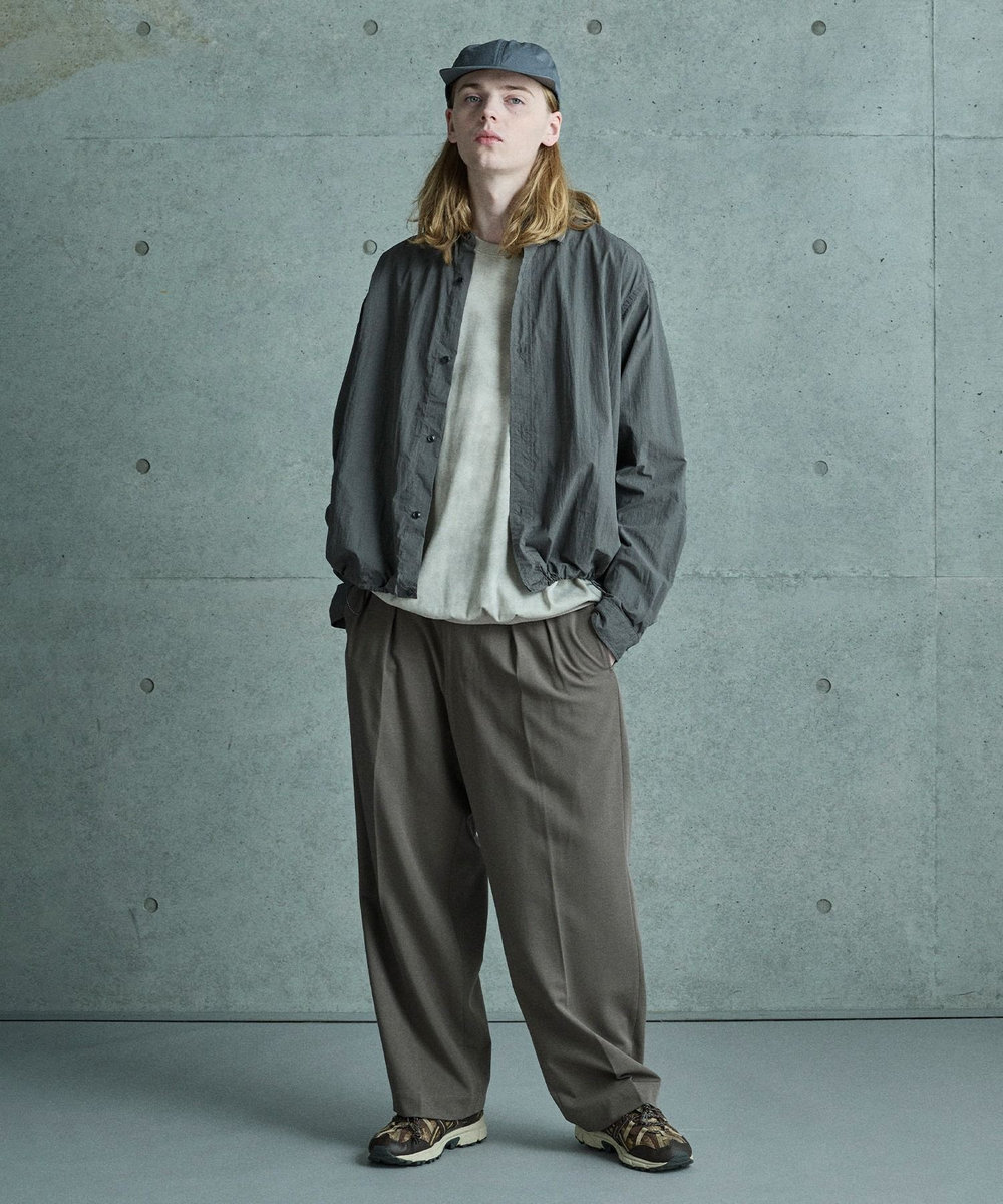 MEN'S BIGI ムラ染めプリントルーズフィットTEE ベージュ