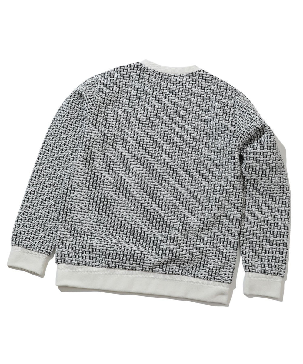 MEN'S BIGI 格子柄フクレジャカードカットソー ホワイト系その他