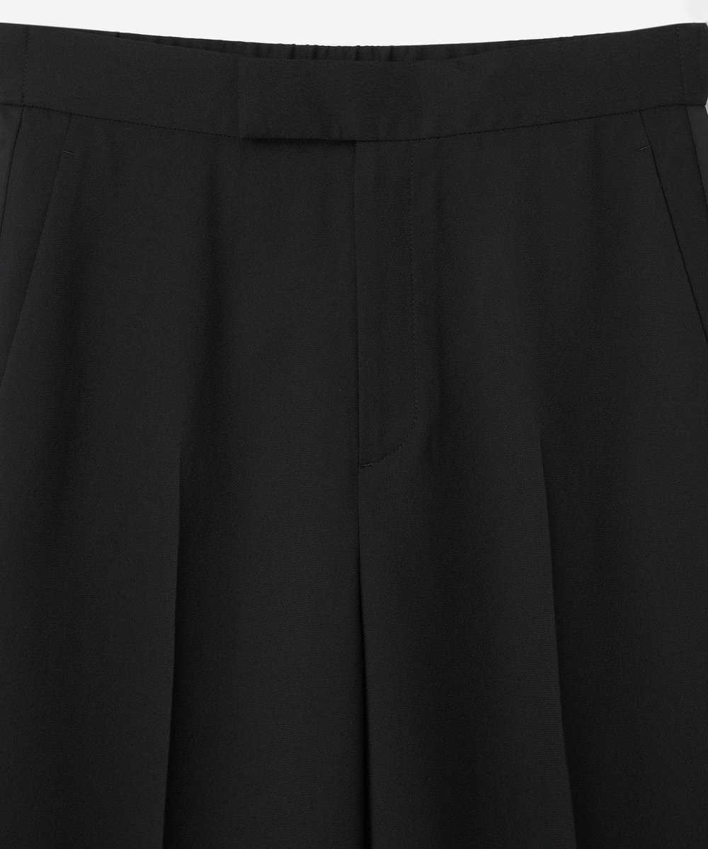 MOGA バックサテンジョーゼットセミワイドパンツ ブラック