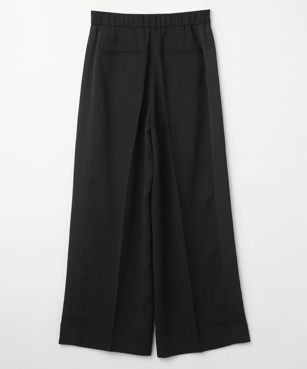 MOGA バックサテンジョーゼットセミワイドパンツ ブラック