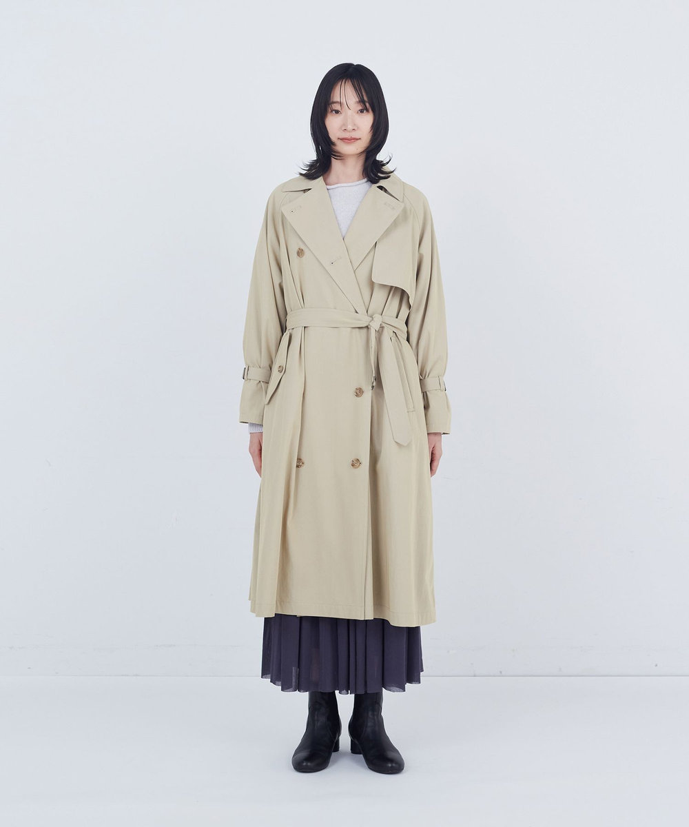 ADIEU TRISTESSE ライナー付きトレンチコート ベージュ
