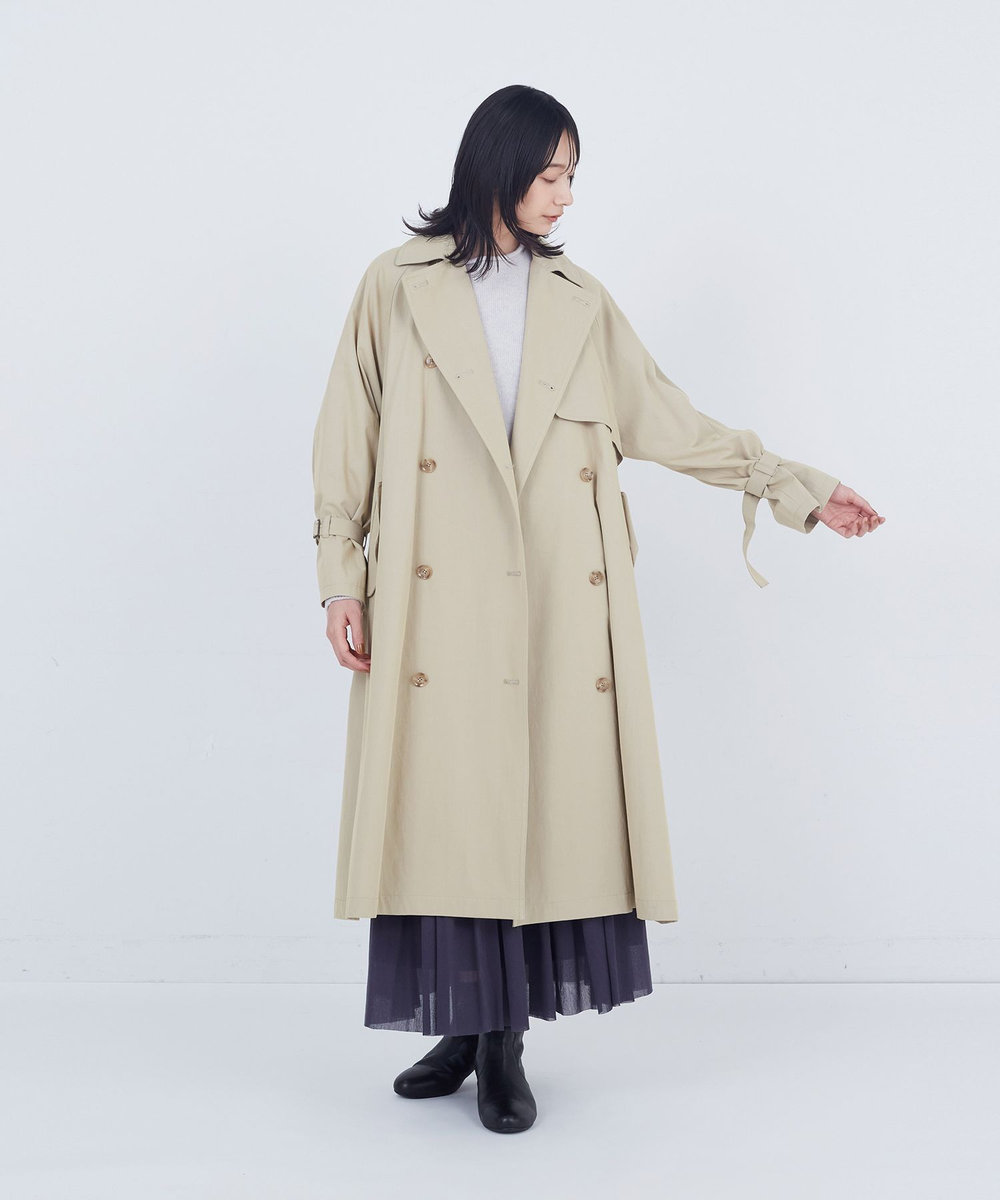 ADIEU TRISTESSE ライナー付きトレンチコート ベージュ